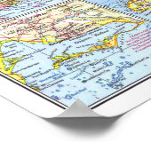 " カリブの: 1970 – 詳細な西インディマップ… ポスター (角)