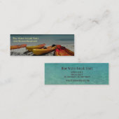 カリブは名刺カヤックを漕ぎます スキニー名刺 (正面/裏面)