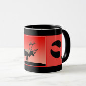 カリブアットサンセット – オリジナルワイルドライフアート マグカップ (正面右)