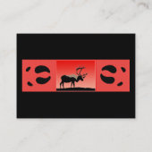 カリブアットサンセット – オリジナルワイルドライフアート 名刺 (裏面)