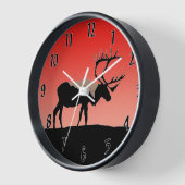 カリブアットサンセット – オリジナルワイルドライフアート 壁時計 (傾斜)