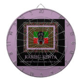 カリブケニ鮮やかヤ:国旗の色デザイン ダーツボード (正面)