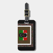 カリブケニ鮮やかヤ:国旗の色デザイン ラゲッジタグ (正面縦)