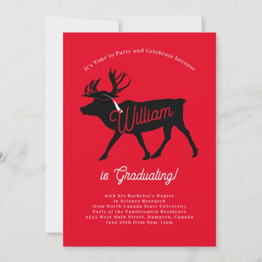 カリブシルエット卒業パーティー 招待状 (正面)