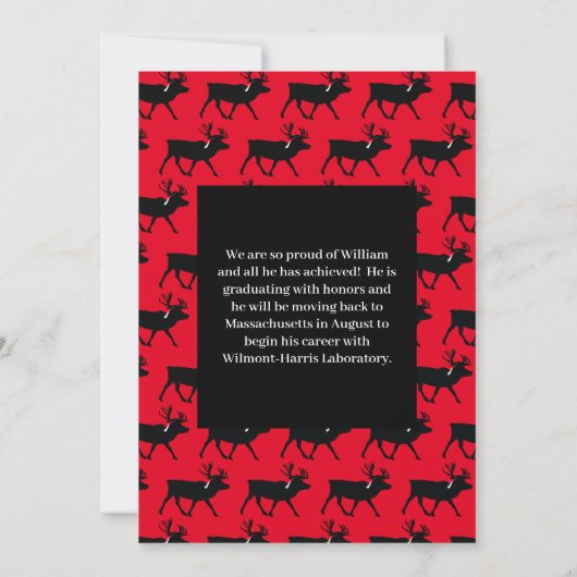 カリブシルエット卒業パーティー 招待状 (裏面)