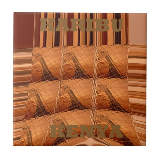 カリブジラフェハクナマタタチッモダンクアートコール タイル (正面)