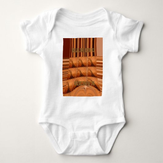 カリブジラフェハクナマタタチッモダンクアートコール ベビーボディスーツ (正面)