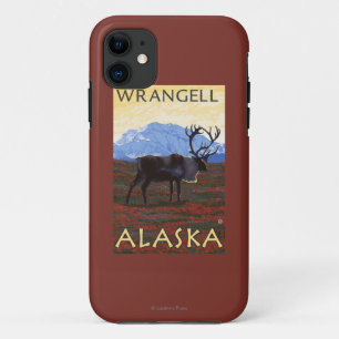 カリブーの風景 – アラスカ、ウランゲル iPhone 11 ケース