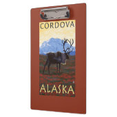 カリブー場面- Cordova、アラスカ クリップボード (左)