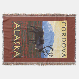 カリブー場面- Cordova、アラスカ スローブランケット