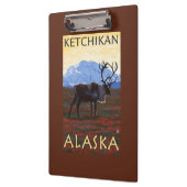 カリブー場面- Ketchikan、アラスカ クリップボード (左)
