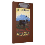 カリブー場面- Ketchikan、アラスカ クリップボード (右)