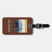 カリブー場面- Ketchikan、アラスカ ラゲッジタグ (正面横)