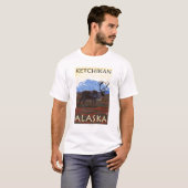 カリブー場面- Ketchikan、アラスカ Tシャツ (正面フル)