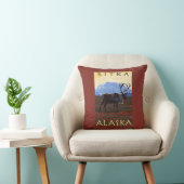 カリブー場面- Sitka、アラスカ クッション (椅子)