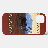 カリブー場面- Skagway、アラスカ Case-Mate iPhoneケース (裏面 (横))