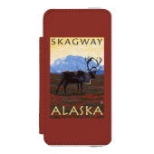 カリブー場面- Skagway、アラスカ Incipio iPhoneウォレットケース (フォリオ 正面)
