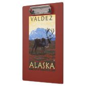 カリブー場面- Valdez、アラスカ クリップボード (左)