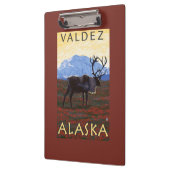 カリブー場面- Valdez、アラスカ クリップボード (左)