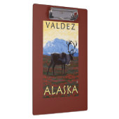 カリブー場面- Valdez、アラスカ クリップボード (右)