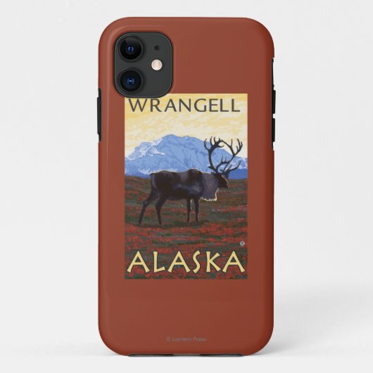 カリブー場面- Wrangell、アラスカ Case-Mate iPhoneケース (裏面)