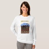 カリブー場面- Wrangell、アラスカ Tシャツ (正面フル)