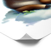 カリブー描写の3D水彩画 ポスター (角)