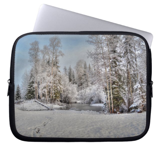 カリブー自然横マウスマットデザイン ラップトップスリーブ (正面)