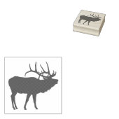カリブー鹿のブリング、呼び出し、大きなエルクのアントラーのバック ラバースタンプ (押印)