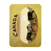 カリブー・デュエル – カナダ マグネット (縦)