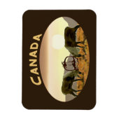 カリブー・デュエル – カナダ マグネット (縦)