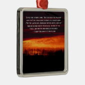 カリブー、メインの激しい日没 メタルオーナメント (右)