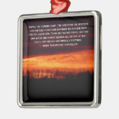 カリブー、メインの激しい日没 メタルオーナメント (左)