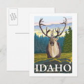 カリブーin the wild - Idaho ポストカード (正面/裏面)