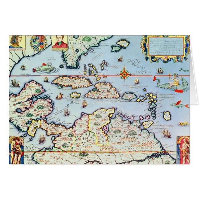 カリブ島の地図 (正面横)