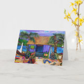 カリブ島カード カード (黄色い花)