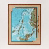 カリブ海および島の地図 ジグソーパズル (縦)