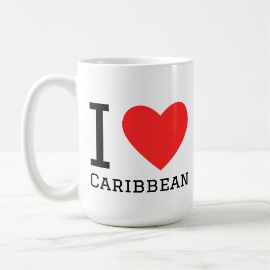 カリブ海が好き コーヒーマグカップ (左)