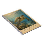 カリブ海のウミガメ VINTAGE ノートブック (右側)
