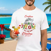 カリブ海のクリスマスクルーズをカスタマイズ Tシャツ