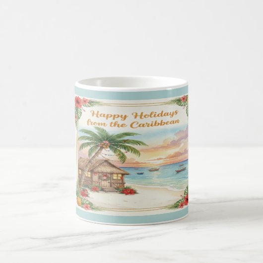 カリブ海のクリスマス Mug コーヒーマグカップ (中央)