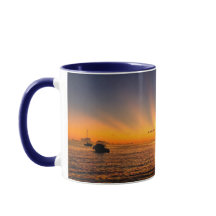 カリブ海のサンセットセイルボート コーヒーマグ