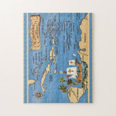 カリブ海の地図 11x14 ジグソーパズル (縦)