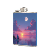 カリブ海の夕日と月夜 フラスク (左)