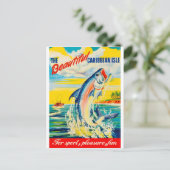カリブ海の島で釣り ポストカード (スタンド正面)