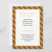 カリブ海の島 グレナダ カリアクー クリスチャン 聖書 結婚式 招待状 (裏面)