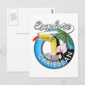 カリブ海の旅のパッチを探索する。 ポストカード (正面/裏面)
