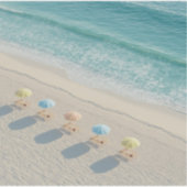 カリブ海の海岸の景色 シール (正面)