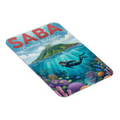 カリブ海オランダ領サバ島 マグネット (右側)