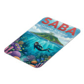 カリブ海オランダ領サバ島 マグネット (左側)